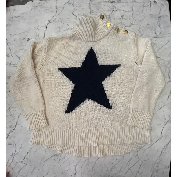 Kate Spade Broome Street White Cableknit Knit Sweater w/ Button Neck M - Picture 2 of 6